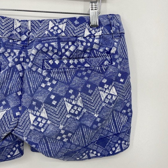 American Eagle Chino Shorts Women's 2 Blue All Over Print Midi Beach - Picture 6 of 9
